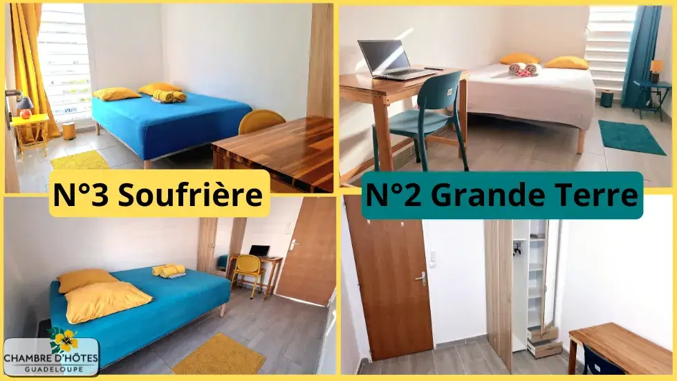 Chambre Soufrière aux Abymes avec connexion Wifi haut débit incluse
